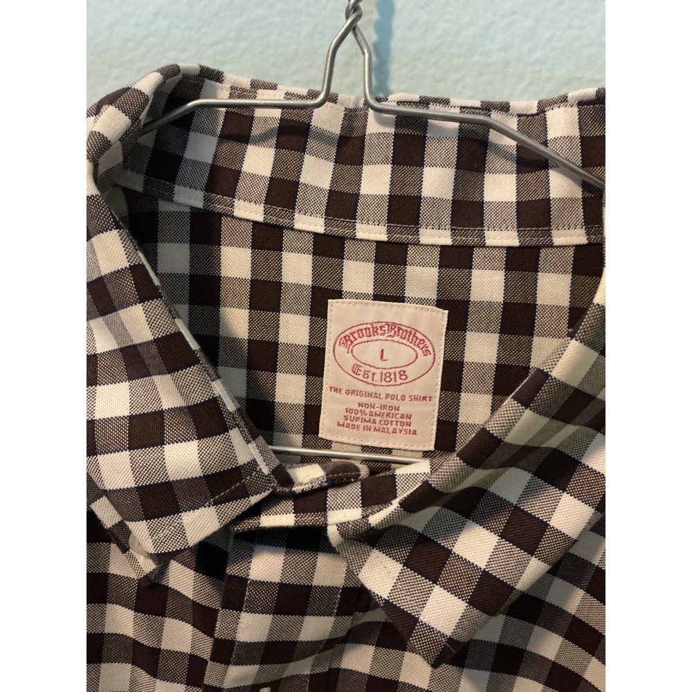 Brooks BrothersCotton checked dress shirt size L New no tag